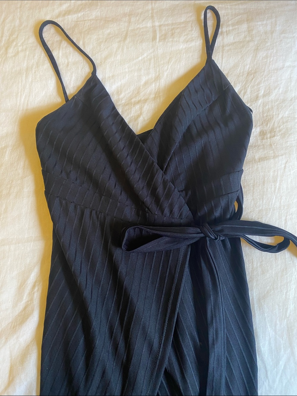 Zara Navy Blue Wrap Dress- wedding guest dress